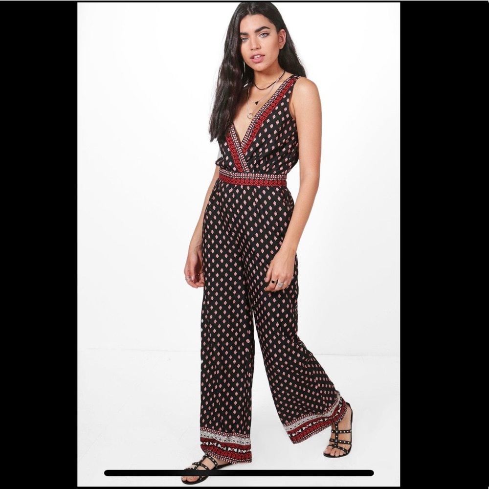 Helena Border Print Jumpsuit